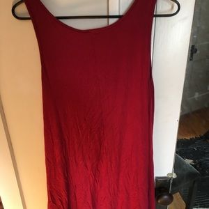 Red flare dress